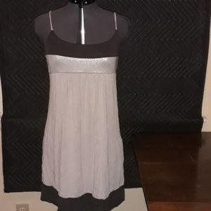 Silver / Grey Spaghetti Strap Beach Dress